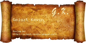 Geiszt Kevin névjegykártya
